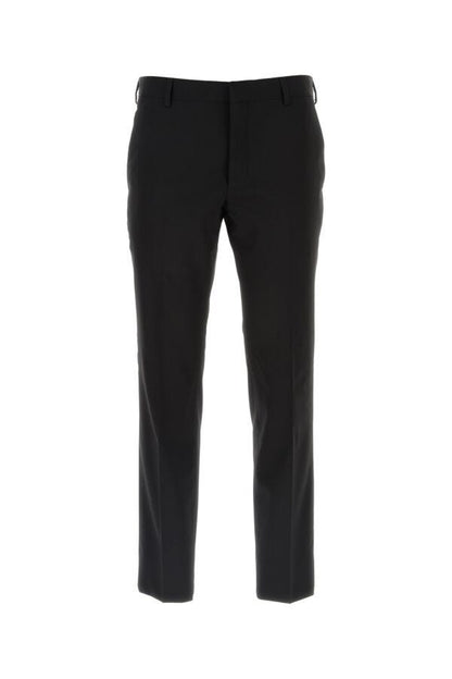 Prada Man Black Stretch Wool Pant