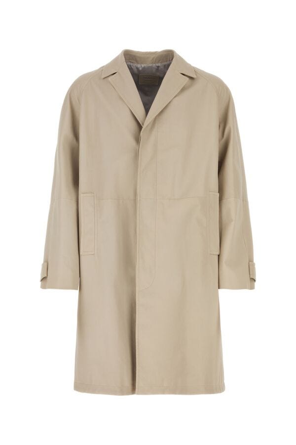 Prada Man Sand Nappa Leather Coat