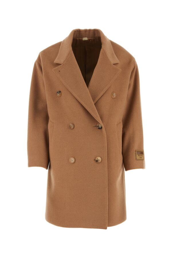 Gucci Woman Cappuccino Wool Coat