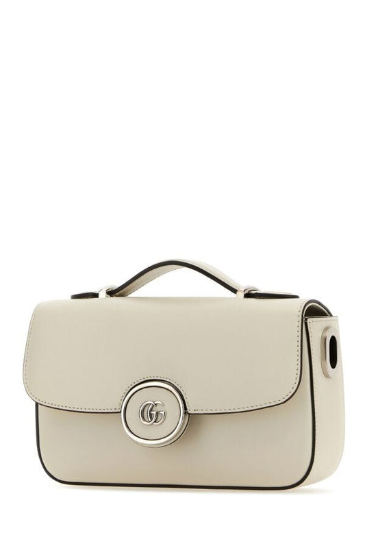 Gucci Woman Ivory Leather Mini Petite Gg Handbag