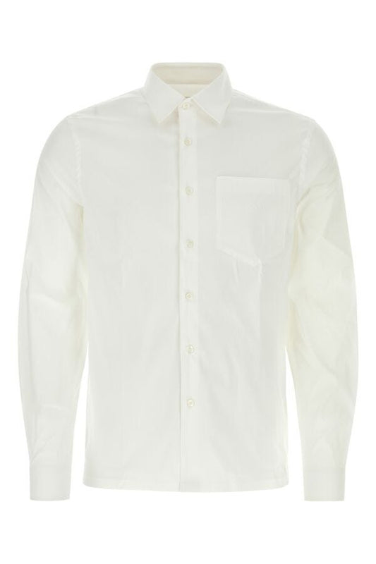 Prada Man White Poplin Shirt