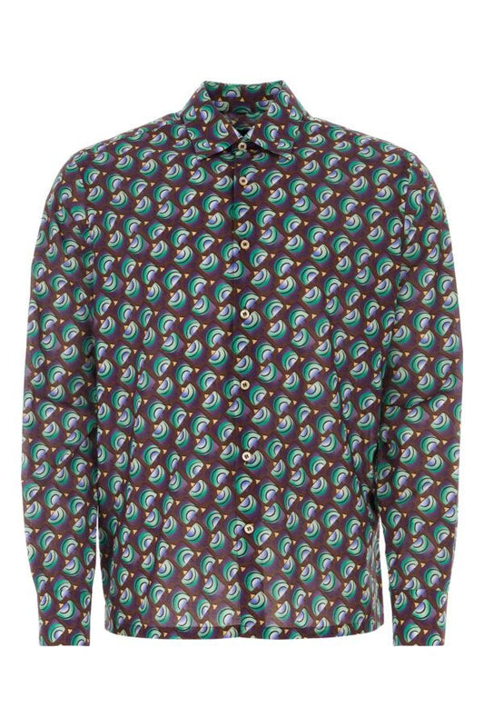 Prada Man Printed Cotton Shirt