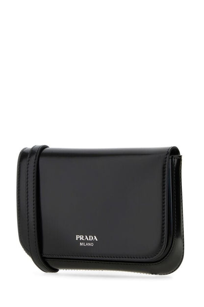 Prada Man Black Leather Crossbody Bag