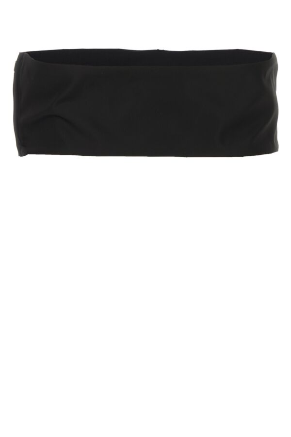 Prada Woman Black Re-Nylon Crop-Top