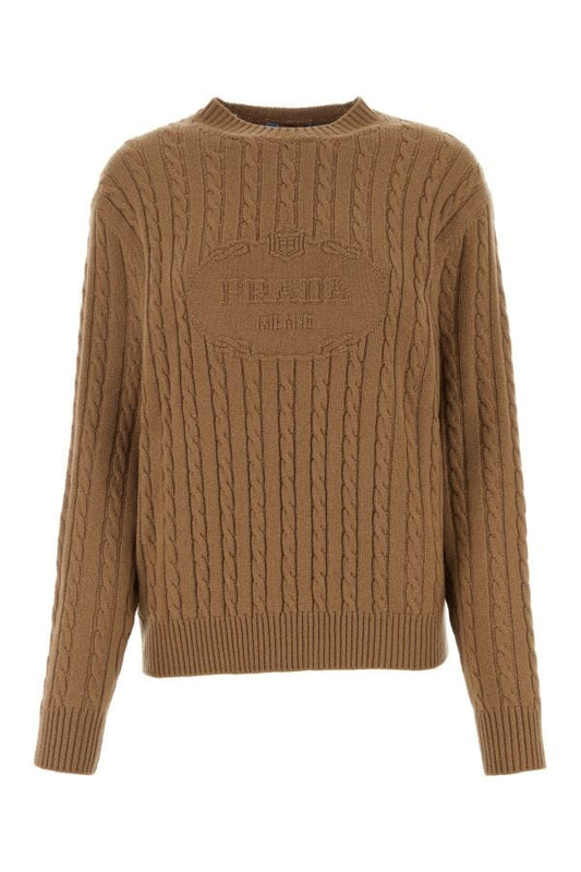 Prada Woman Camel Cashmere Sweater