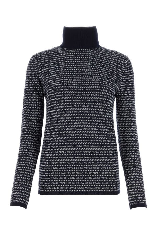 Prada Woman Embroidered Wool Sweater