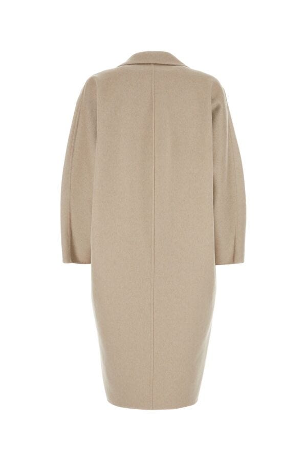 Prada Woman Sand Cashmere Oversize Coat