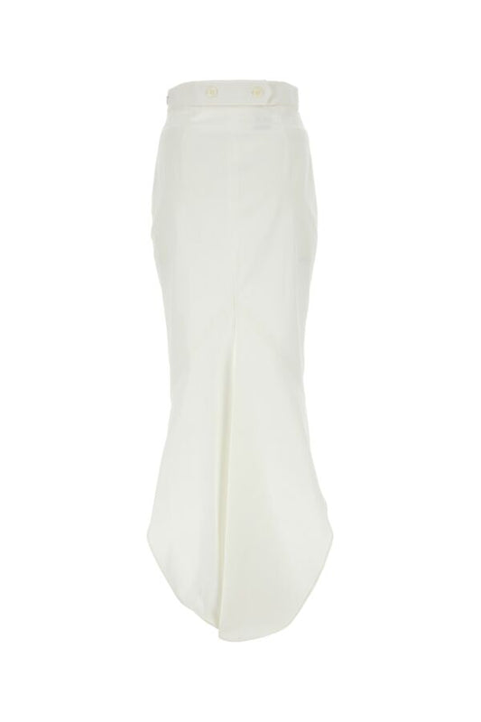 Prada Woman White Cotton Skirt