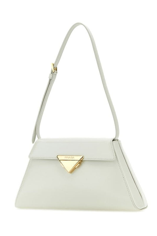 Prada Woman White Leather Shoulder Bag