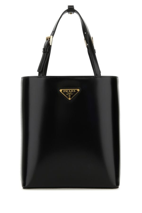 Prada Woman Black Leather Handbag