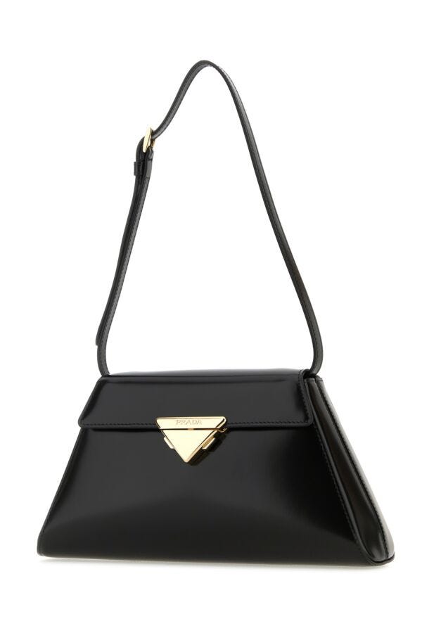 Prada Woman Black Leather Shoulder Bag