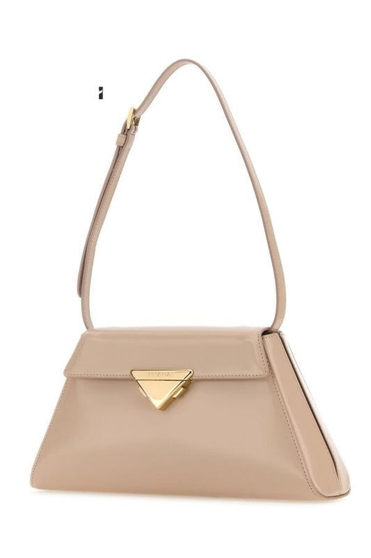 Prada Woman Powder Pink Leather Shoulder Bag