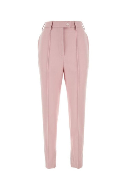 Prada Woman Pink Stretch Wool Blend Pant