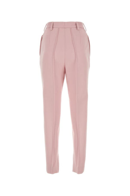 Prada Woman Pink Stretch Wool Blend Pant