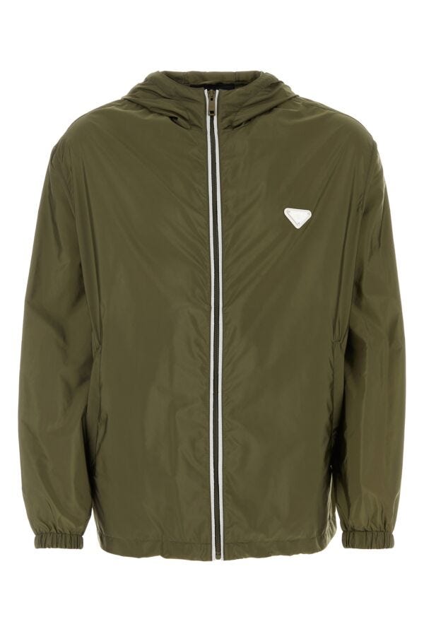 Prada Man Army Green Re-Nylon Windbreaker