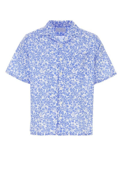 Prada Man Printed Poplin Shirt