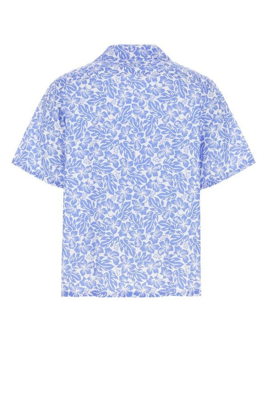 Prada Man Printed Poplin Shirt