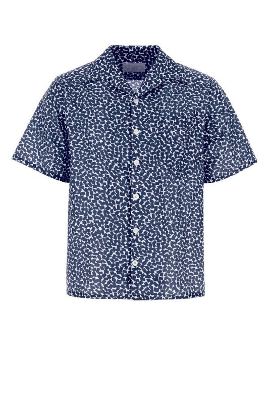 Prada Man Printed Poplin Shirt