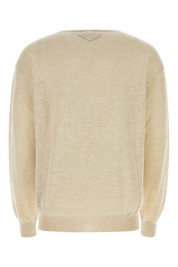 Prada Man Sand Cashmere Blend Sweater