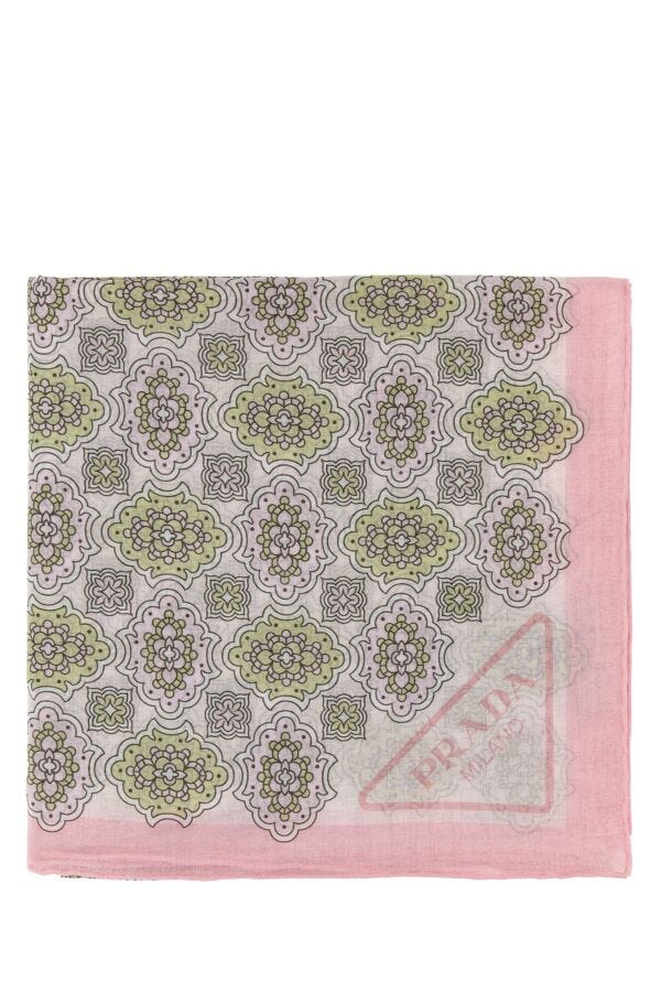 Prada Woman Printed Cotton Foulard