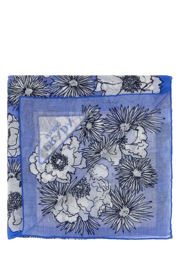 Prada Woman Printed Cotton Foulard