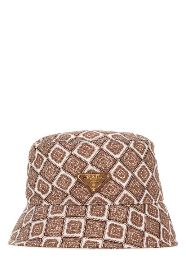 Prada Woman Printed Re-Nylon Bucket Hat