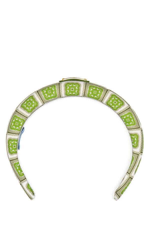 Prada Woman Printed Twill Headband