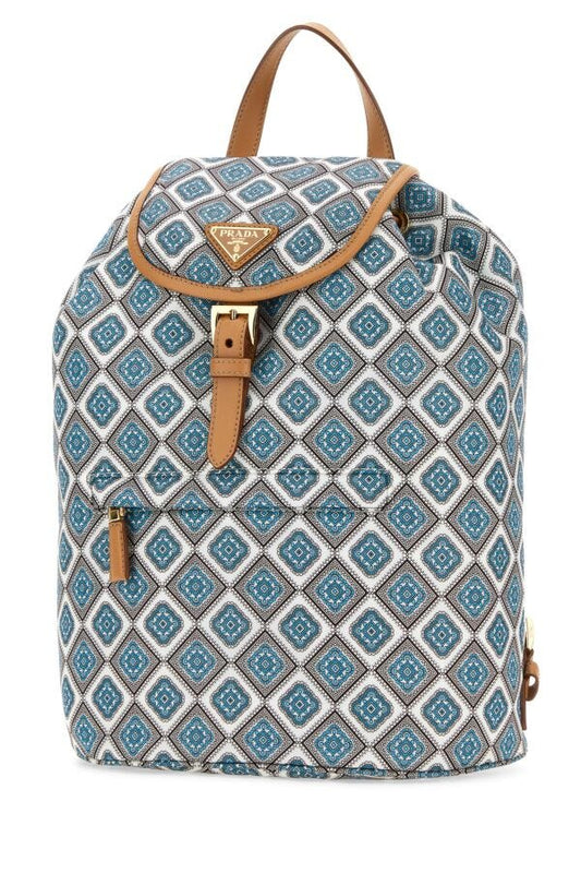 Prada Woman Printed Re-Nylon Backpack