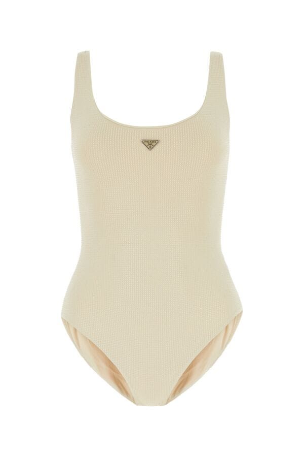 Prada Woman Embellished Stretch Nylon Swimsuit