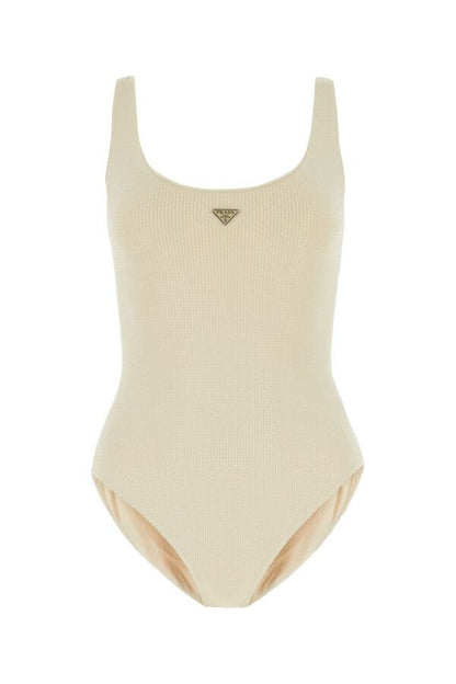 Prada Woman Embellished Stretch Nylon Swimsuit