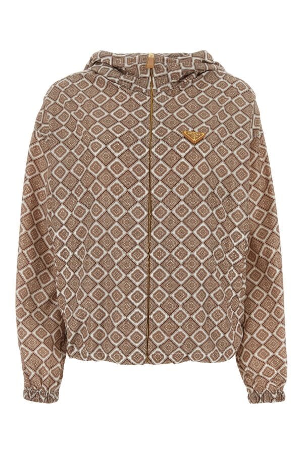 Prada Woman Printed Nylon Windbreaker