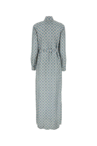 Prada Women Printed Silk Shirt Dress