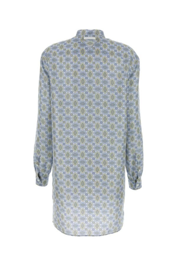 Prada Woman Printed Silk Shirt Dress