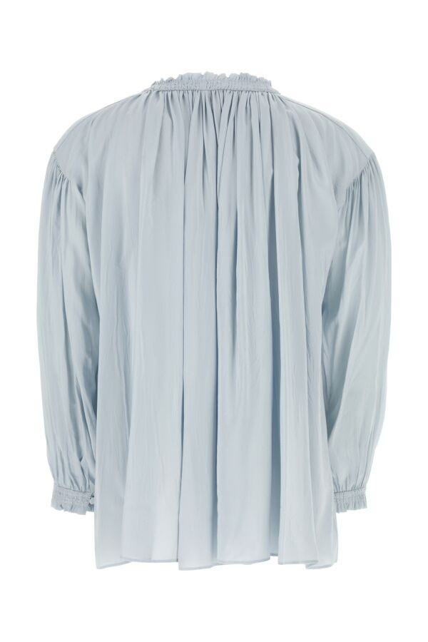 Gucci Man Pastel Light-Blue Silk Shirt