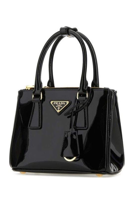 Prada Woman Black Mini Galleria Leather Handbag