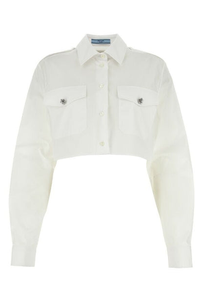 Prada Woman White Poplin Shirt