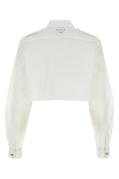 Prada Woman White Poplin Shirt