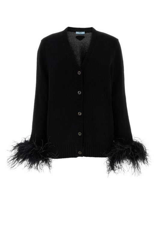 Prada Woman Black Cashmere Cardigan