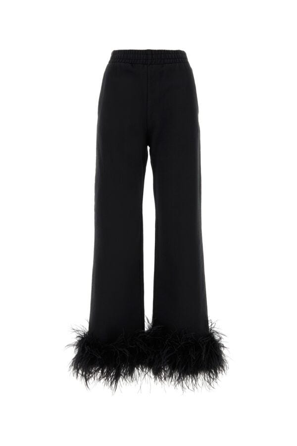 Prada Woman Black Cotton Joggers