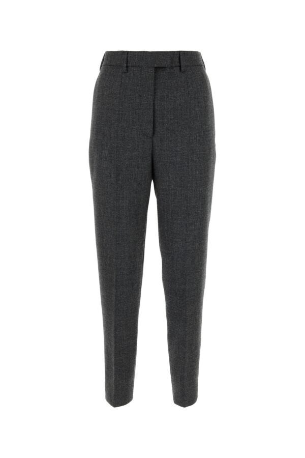 Prada Woman Dark Grey Wool Pant