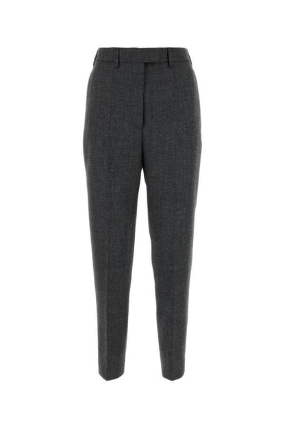 Prada Woman Dark Grey Wool Pant