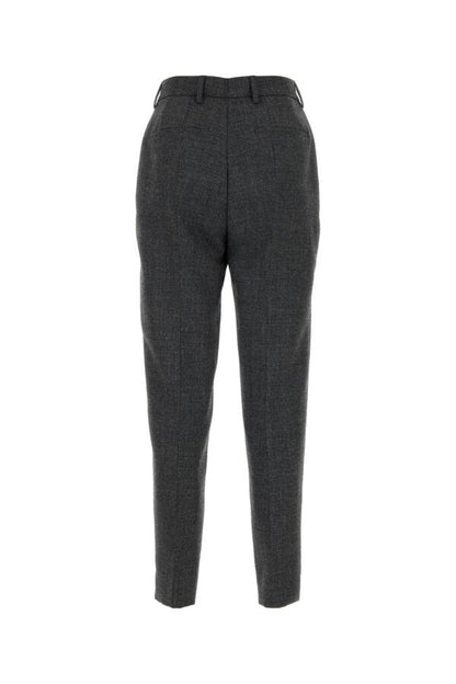 Prada Woman Dark Grey Wool Pant