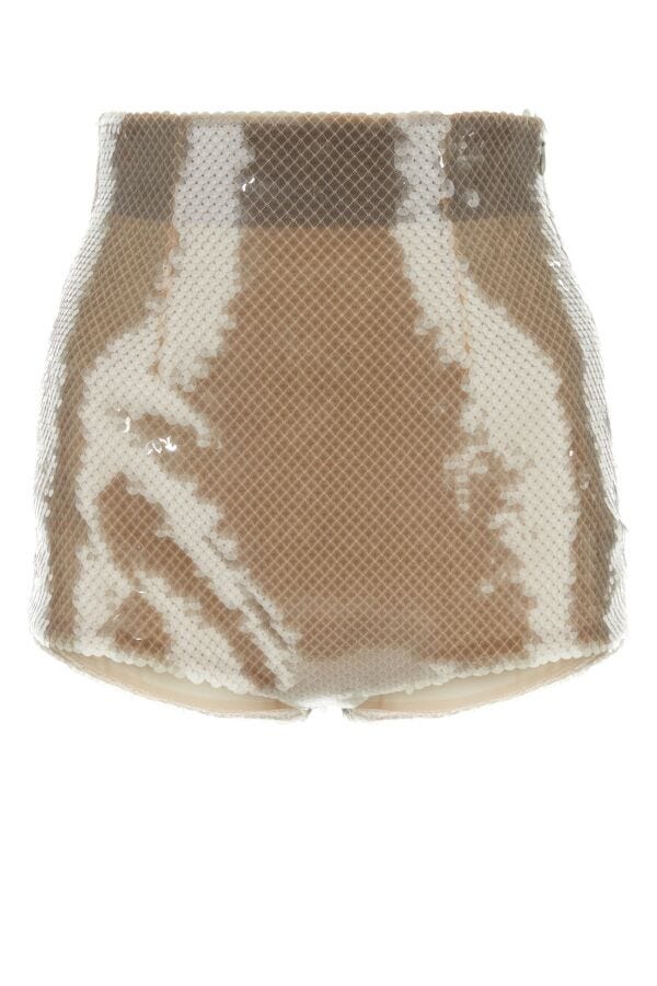 Prada Woman Embellished Tulle Shorts