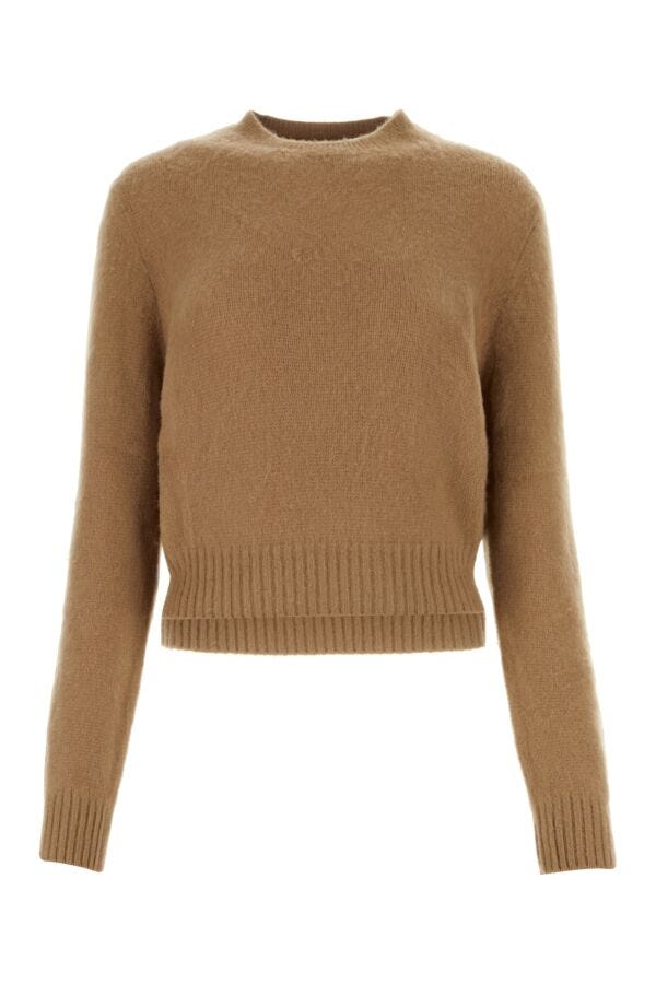 Prada Woman Camel Cashmere Sweater