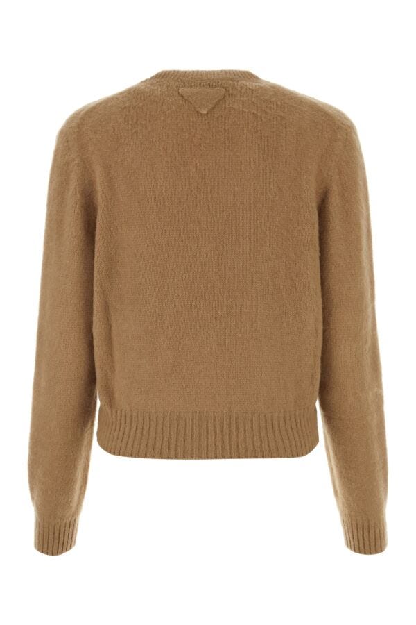 Prada Woman Camel Cashmere Sweater