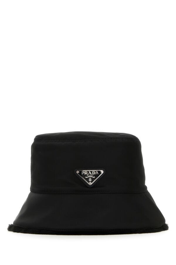 Prada Man Black Nylon Hat