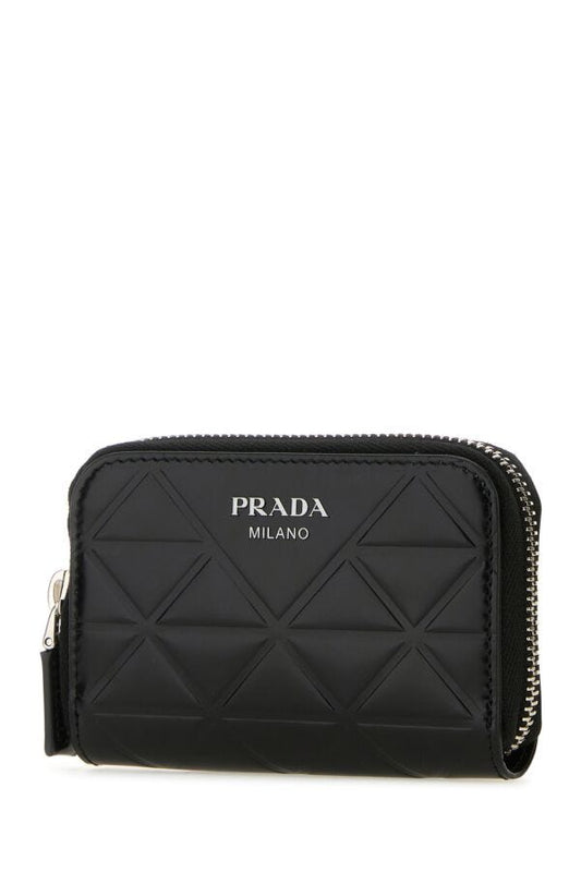 Prada Man Black Leather Coin Purse