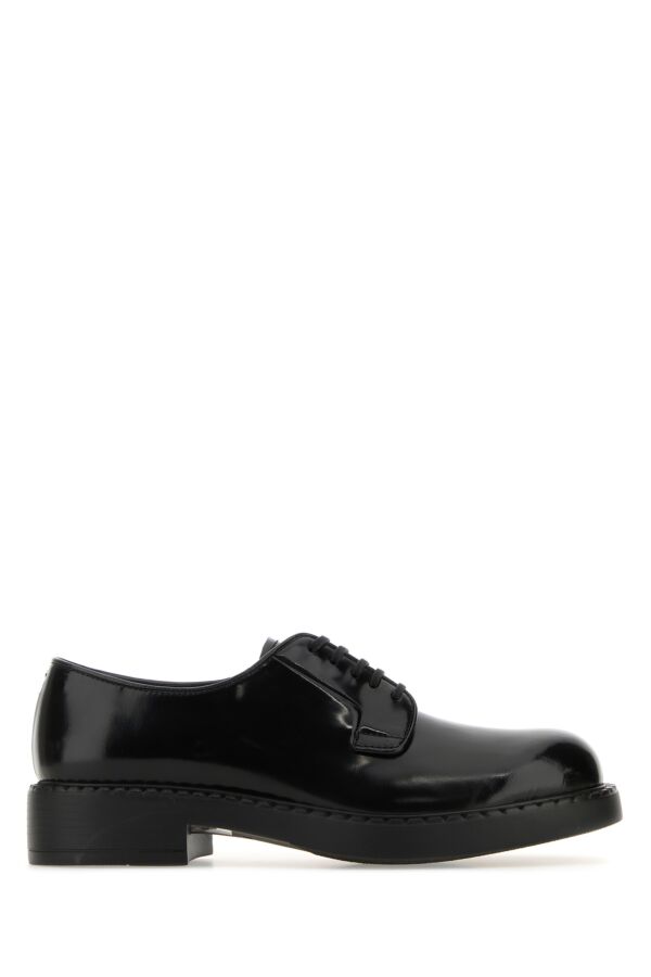 Prada Man Black Leather Lace-Up Shoes