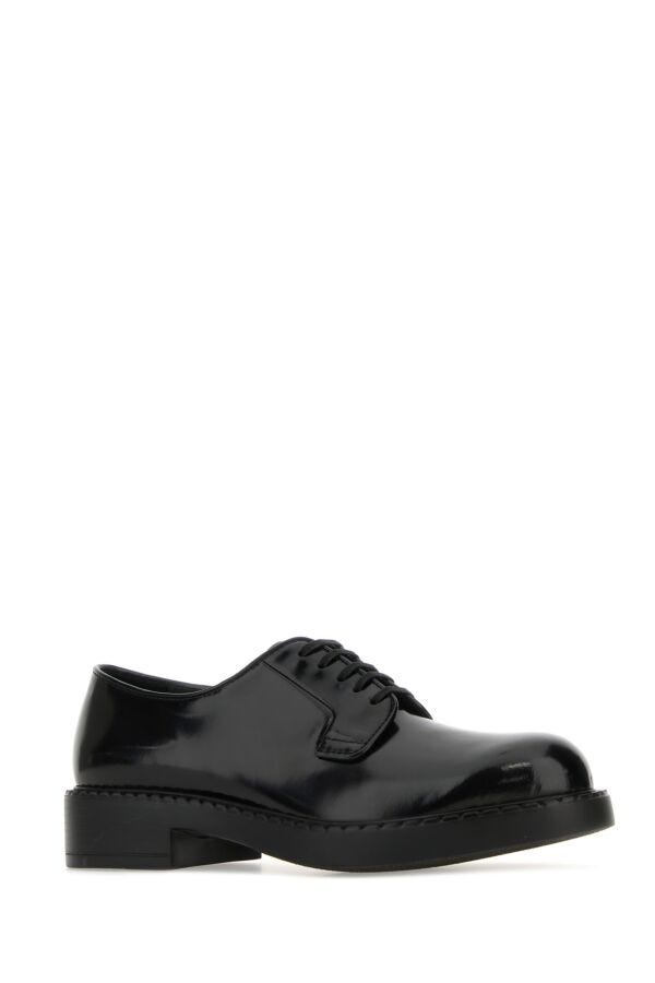 Prada Man Black Leather Lace-Up Shoes