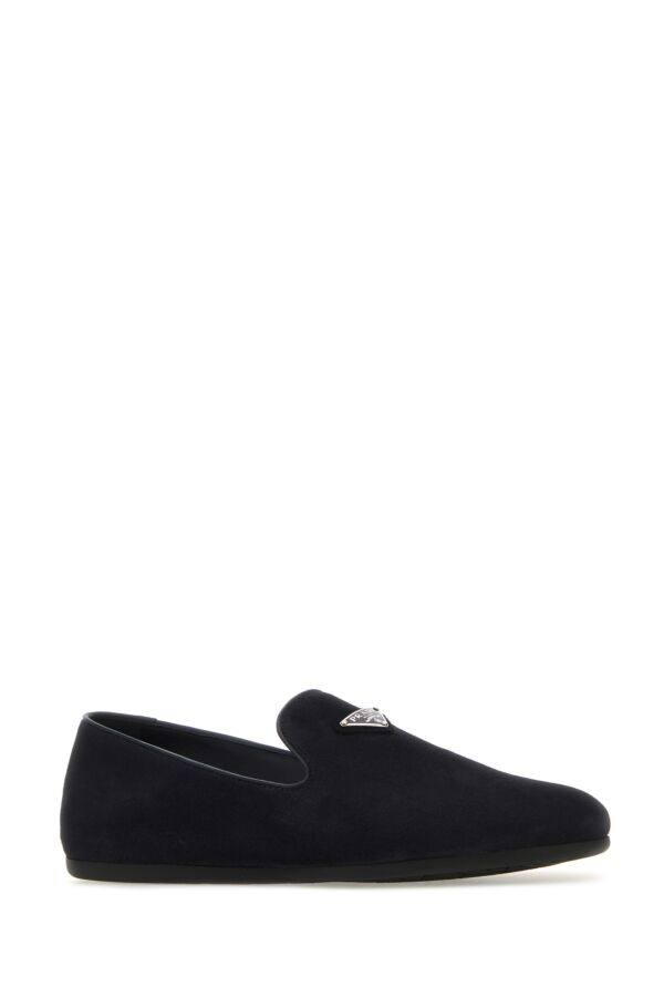 Prada Man Blue Suede Loafers